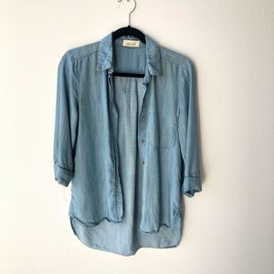 Blue button down shirt
